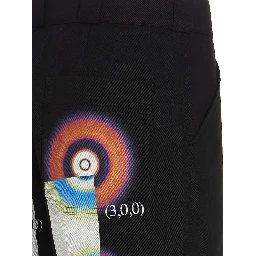 Black Cotton Casual Pants
