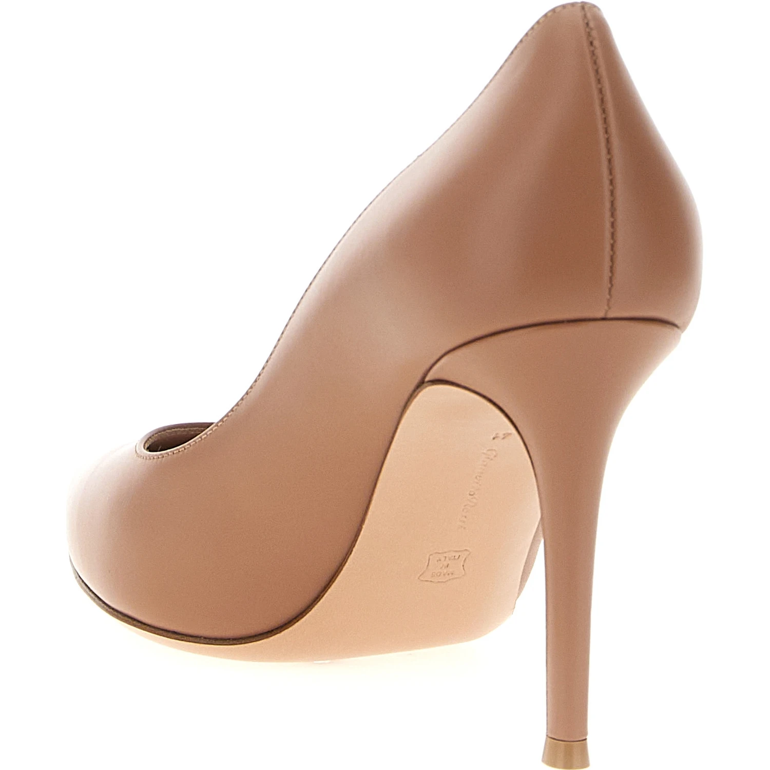 Beige Calfskin High Heel Pumps