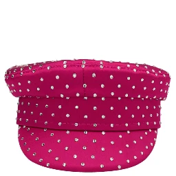 Fuchsia Satin Fatcap Hat
