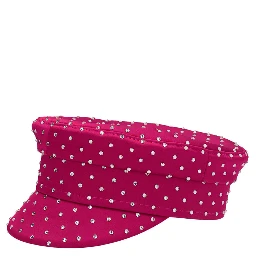 Fuchsia Satin Fatcap Hat