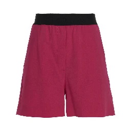 Fuchsia Virgin Wool Bermuda Shorts