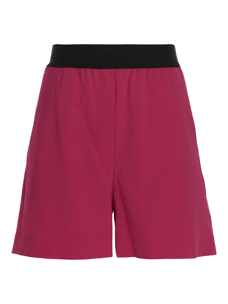 Fuchsia Virgin Wool Bermuda Shorts