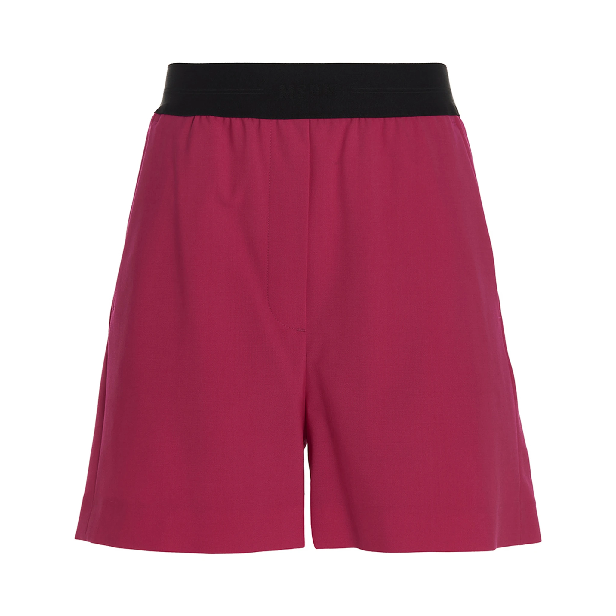 Fuchsia Virgin Wool Bermuda Shorts