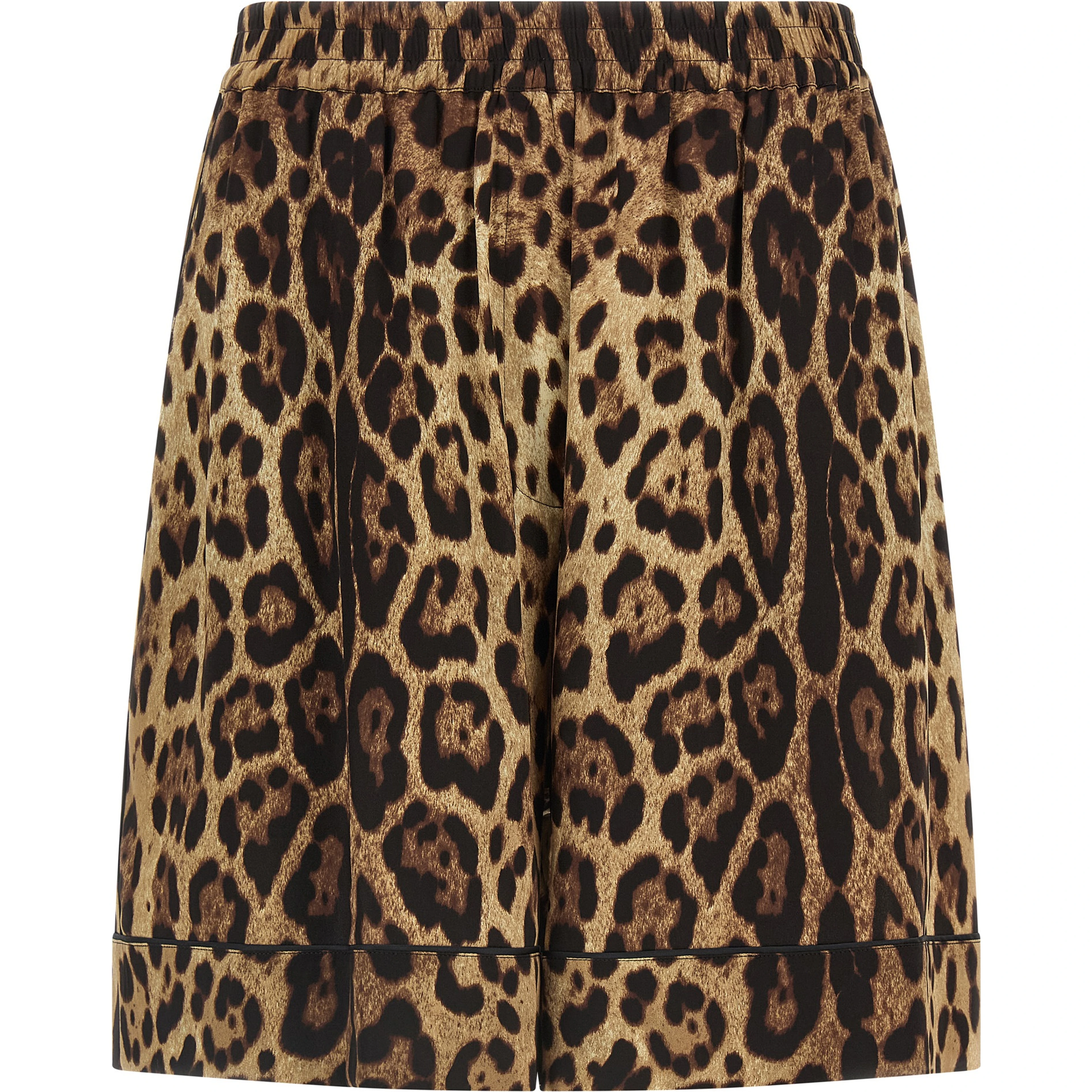 Brown Silk Bermuda Shorts