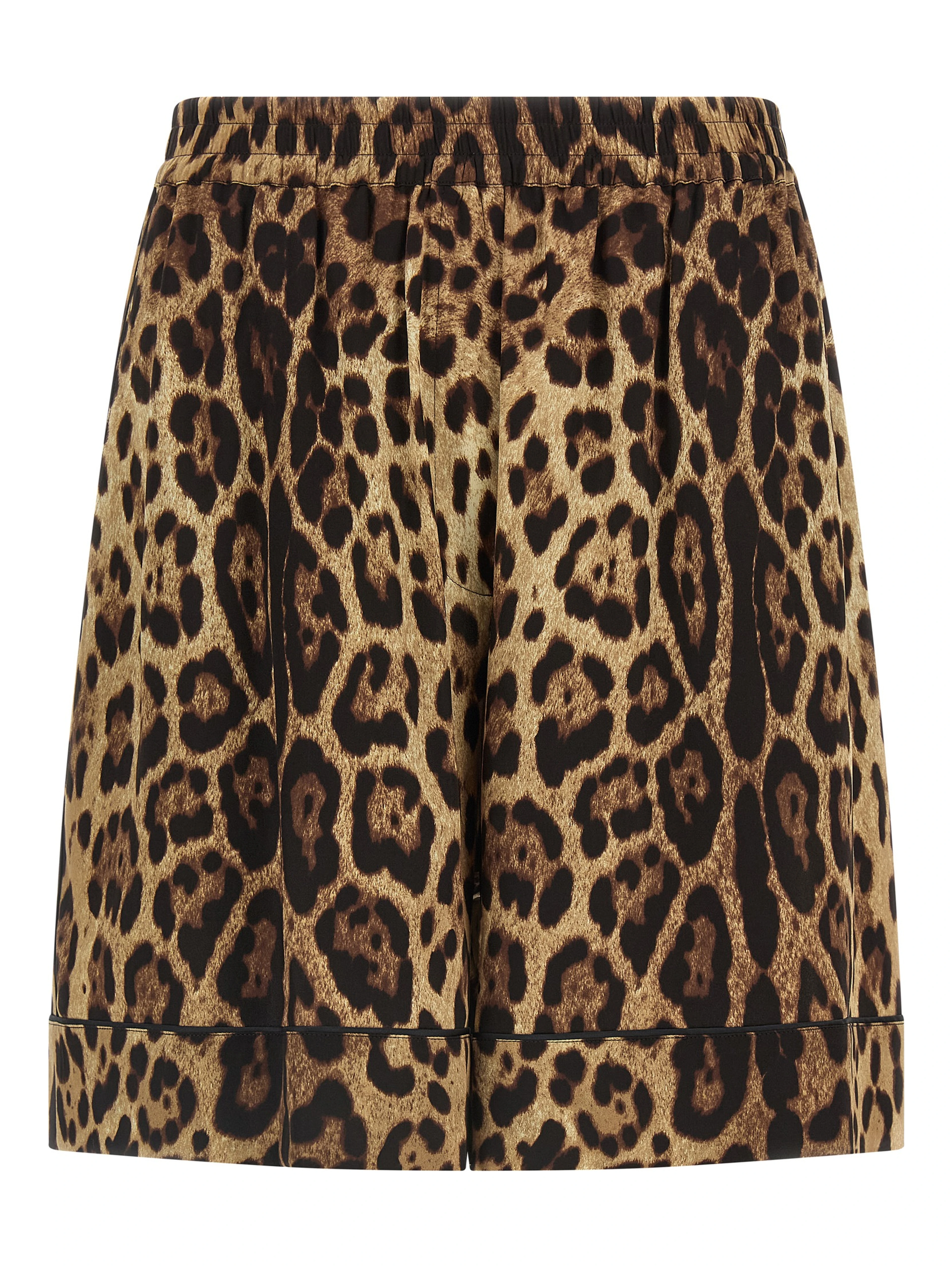 Brown Silk Bermuda Shorts