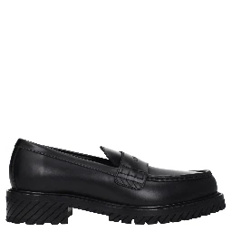 Black Leather Slip-On Loafers