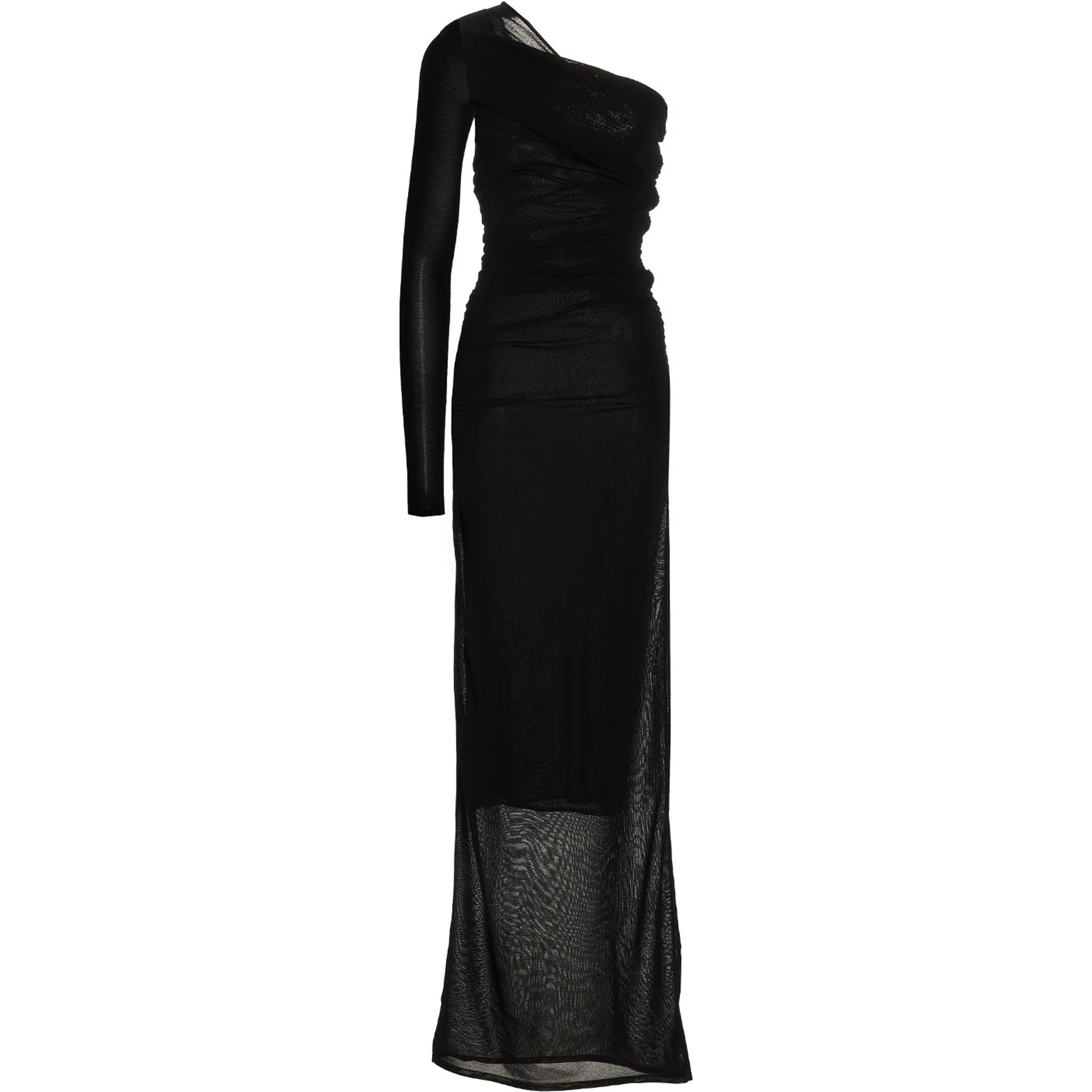 Black Viscose Long Dress