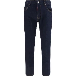Blue Cotton Slim Fit Jeans