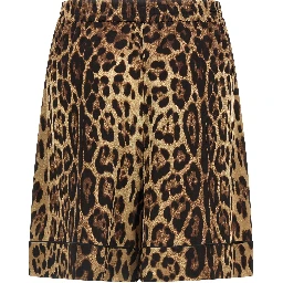 Brown Silk Bermuda Shorts