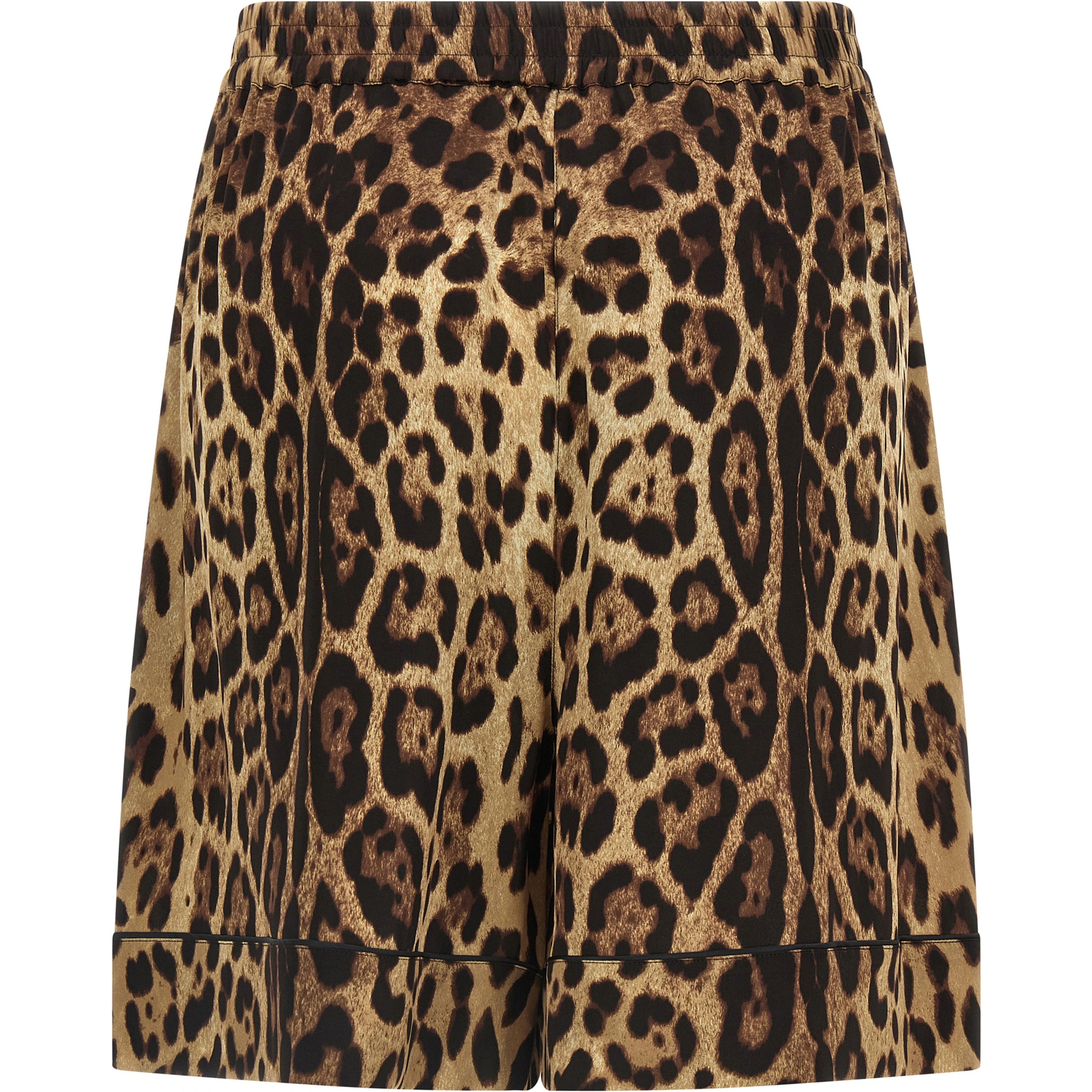 Brown Silk Bermuda Shorts