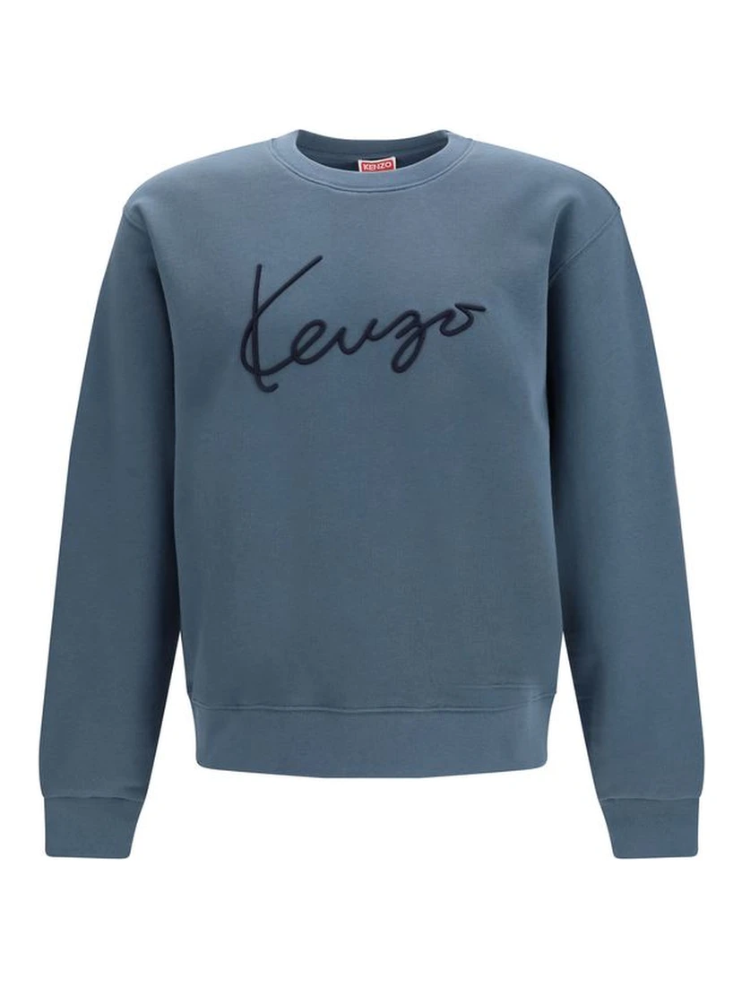 Blue Cotton Sweatshirt