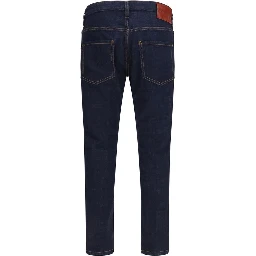 Blue Cotton Slim Fit Jeans