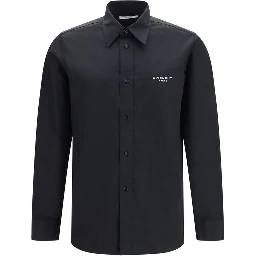 Black Cotton Dress Shirt