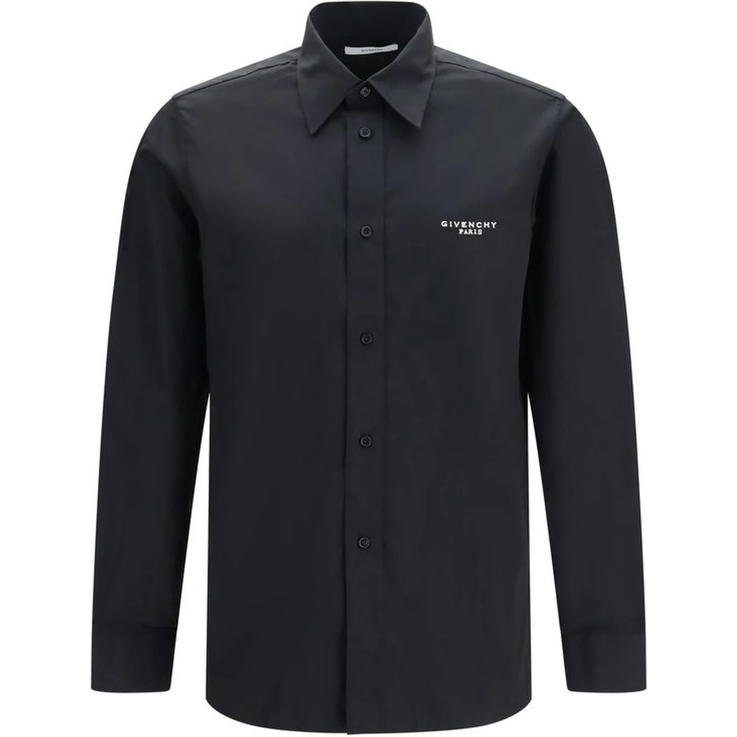Black Cotton Dress Shirt