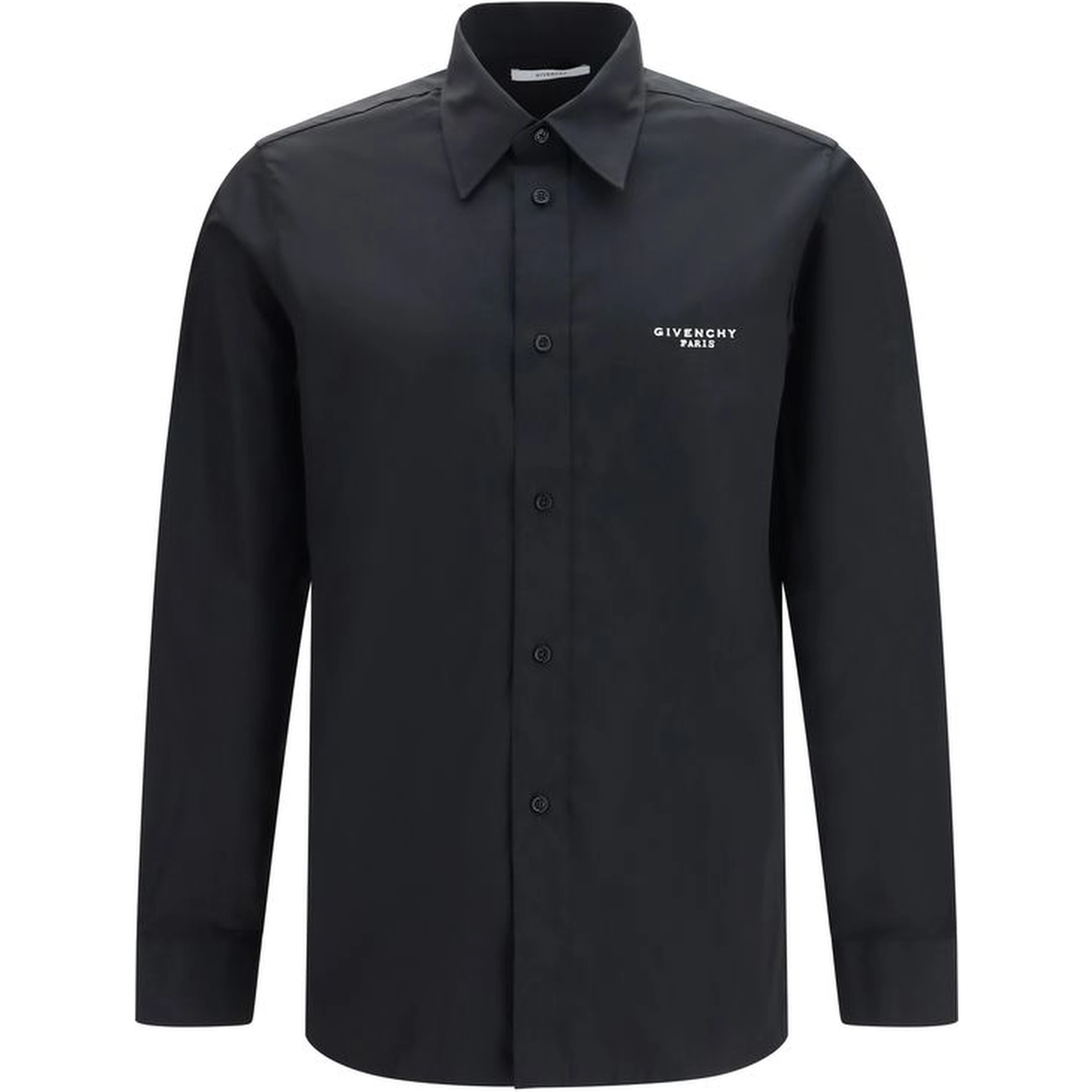 Black Cotton Dress Shirt