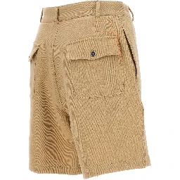 Beige Cotton Bermuda Shorts