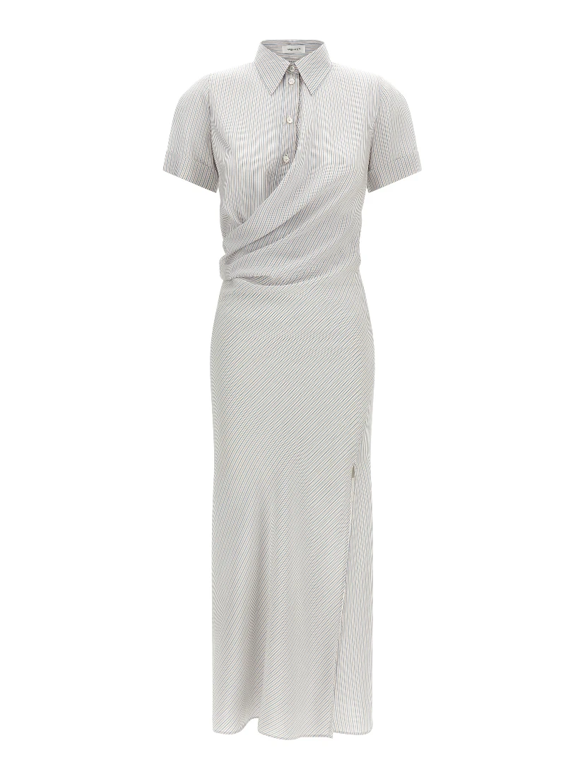 Multicolor Silk Long Dress