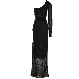 Black Viscose Long Dress