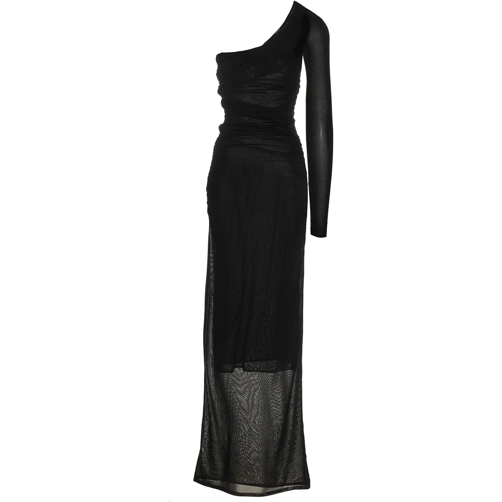 Black Viscose Long Dress