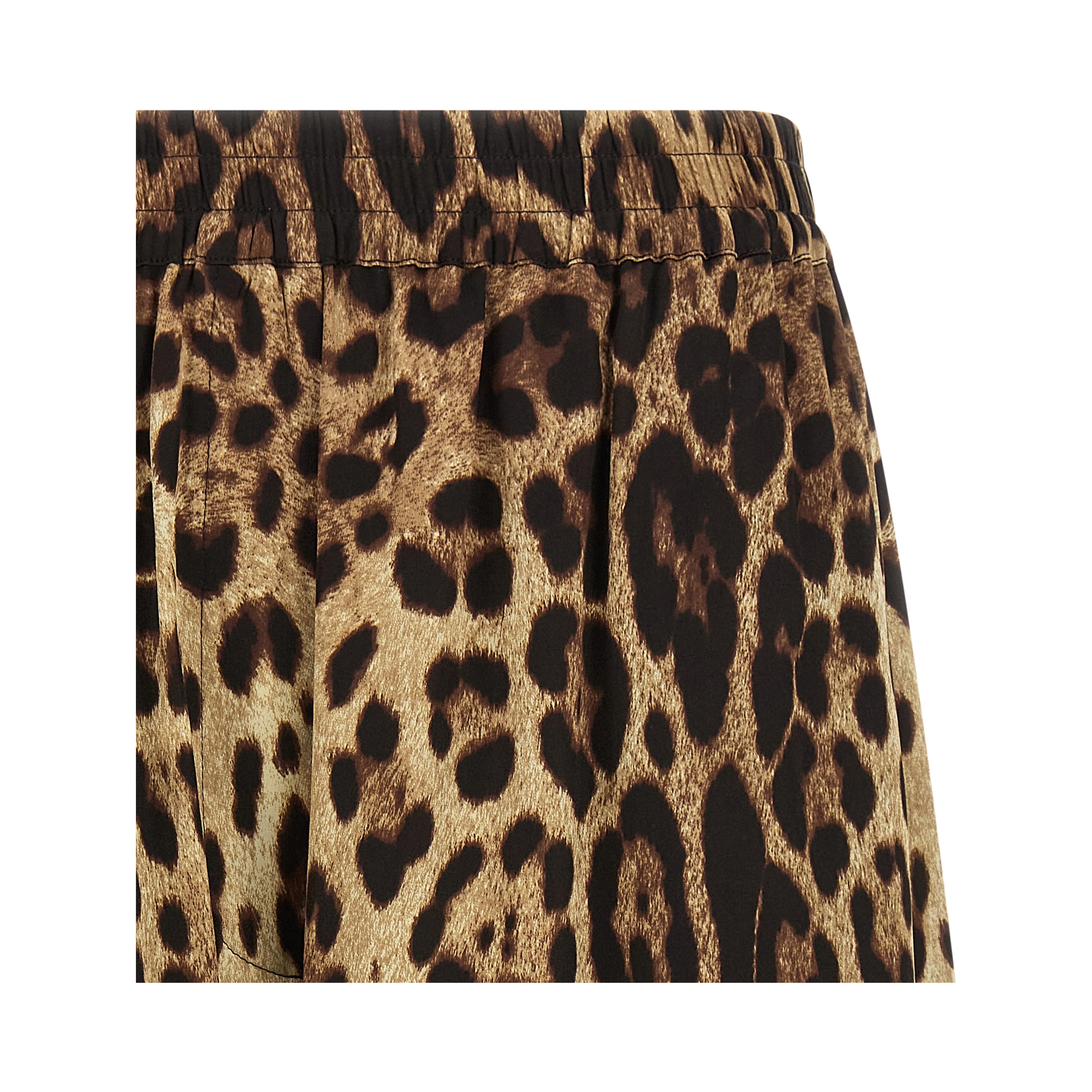 Brown Silk Bermuda Shorts