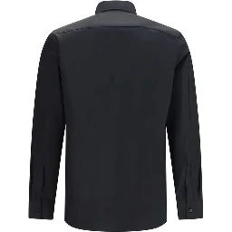 Black Cotton Dress Shirt