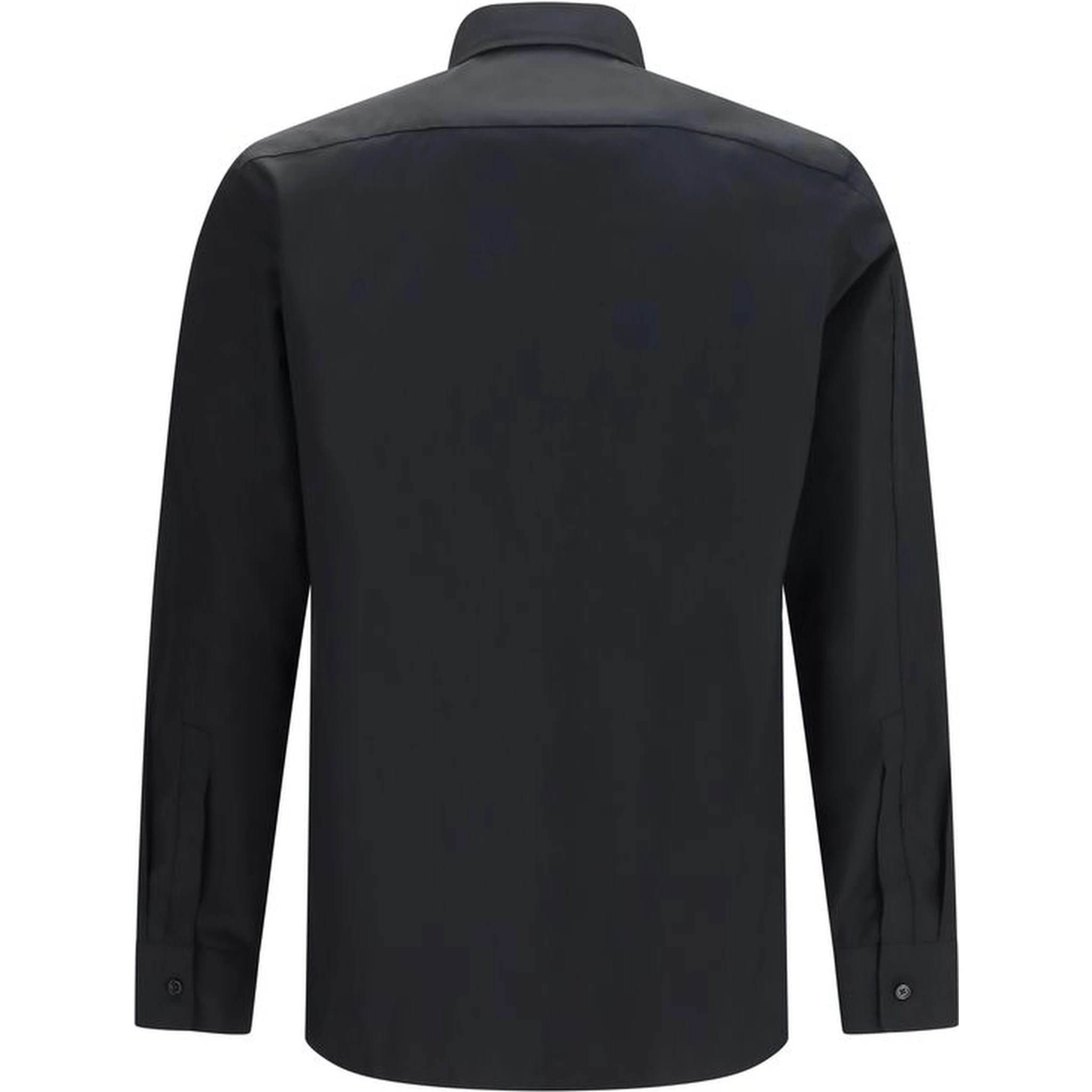 Black Cotton Dress Shirt
