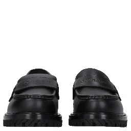 Black Leather Slip-On Loafers