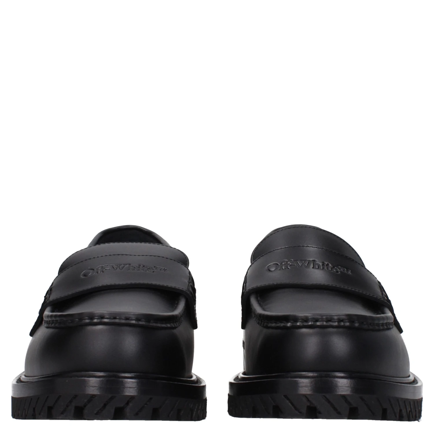Black Leather Slip-On Loafers