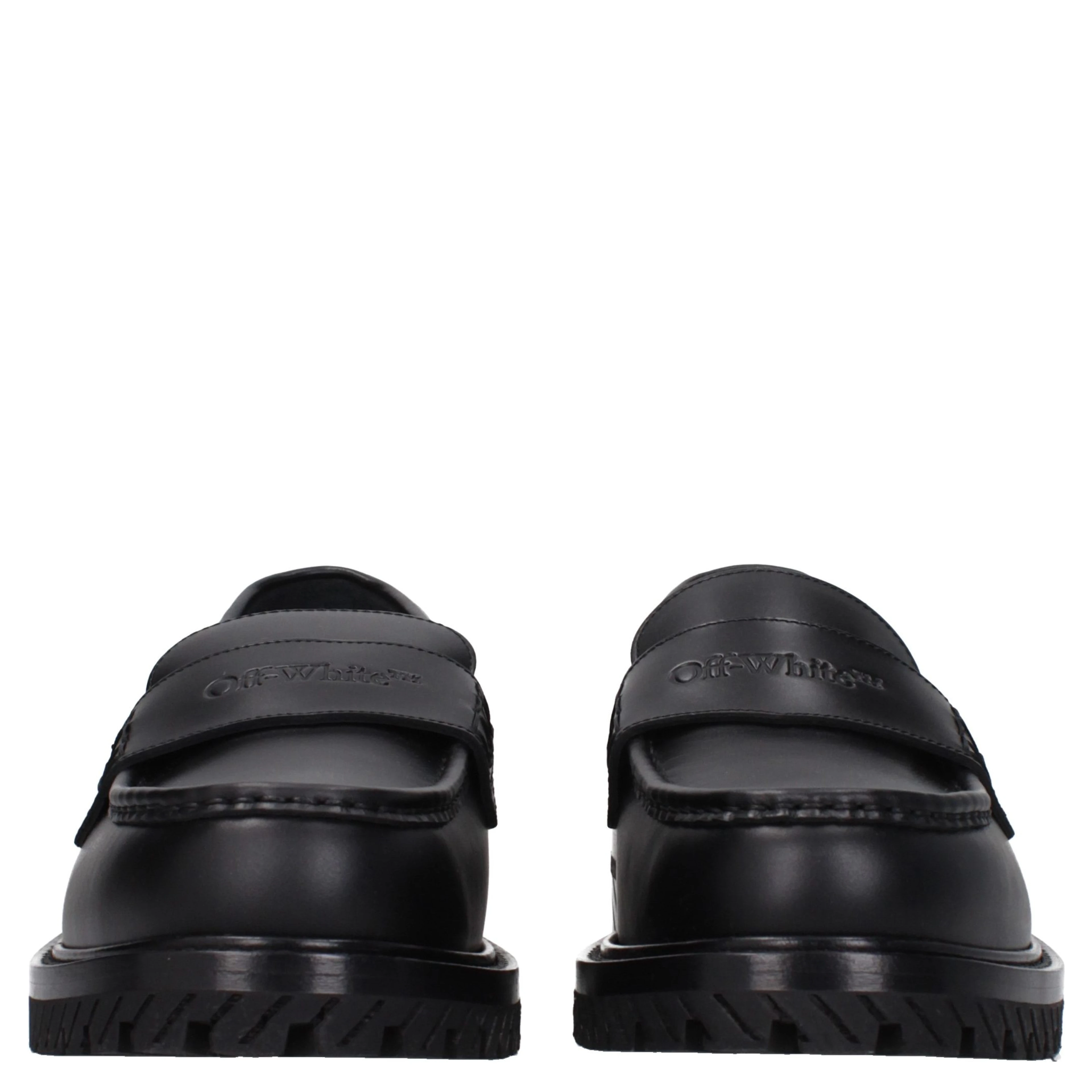 Black Leather Slip-On Loafers