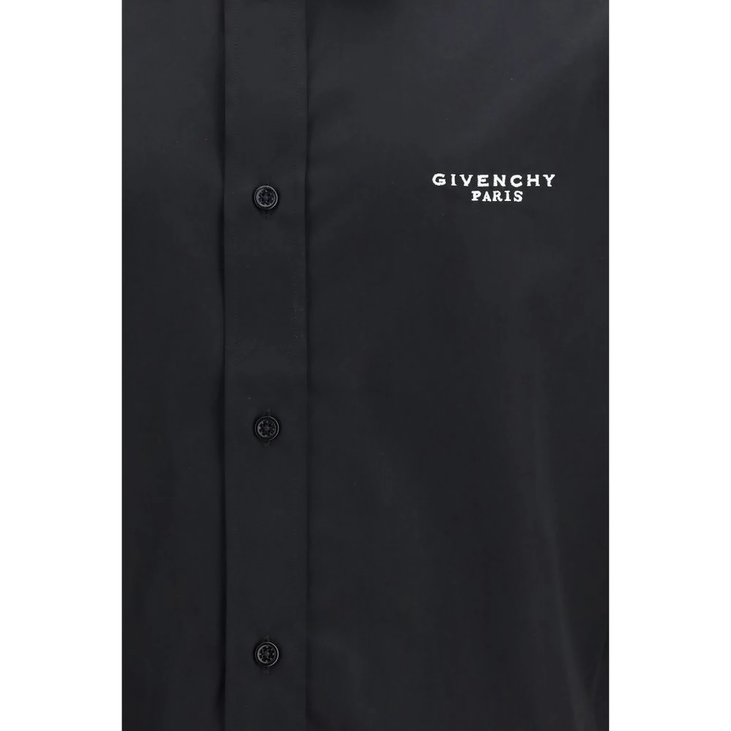 Black Cotton Dress Shirt