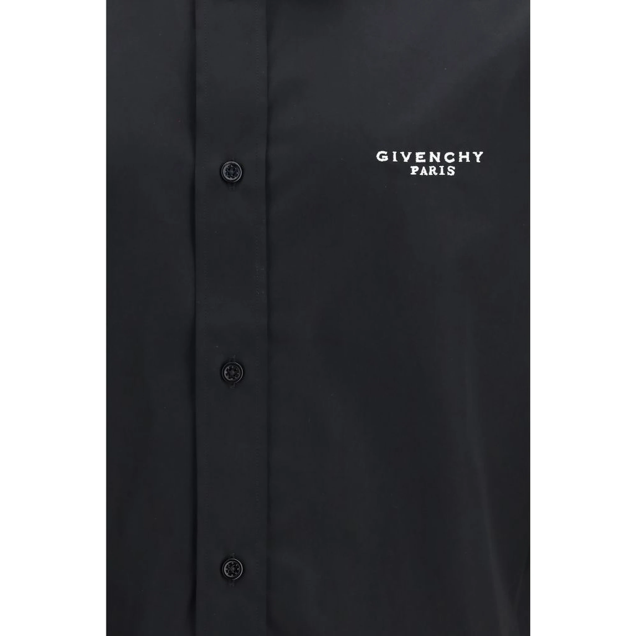 Black Cotton Dress Shirt