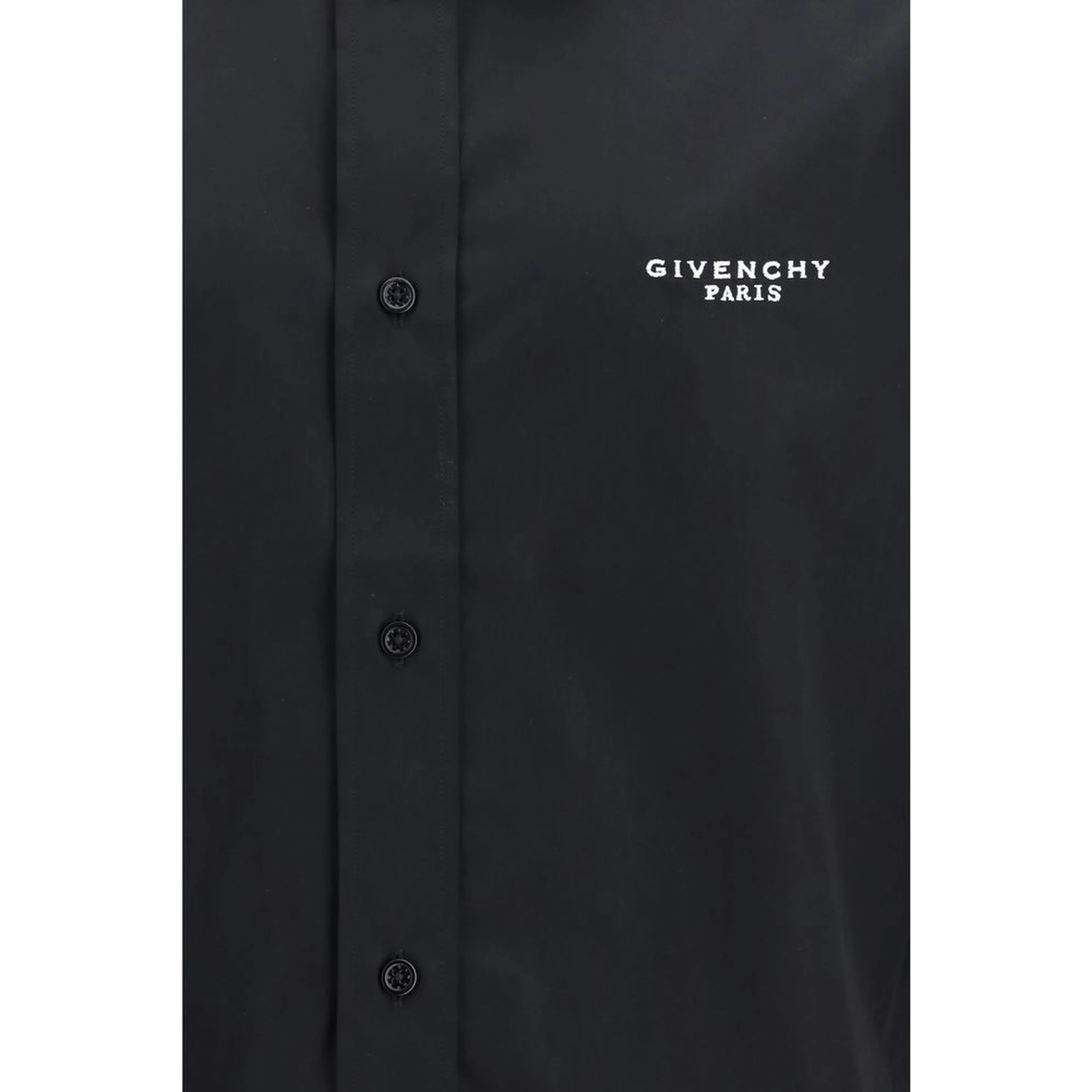 Black Cotton Dress Shirt