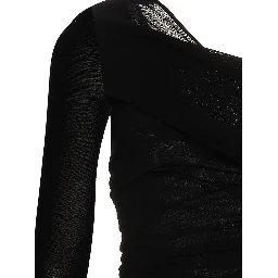 Black Viscose Long Dress