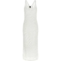 White Polyester Long Dress