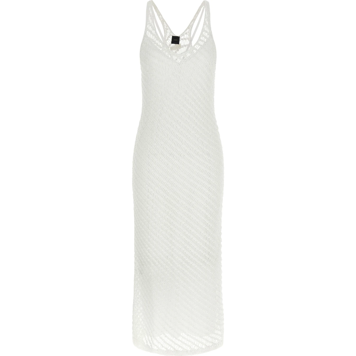 White Polyester Long Dress