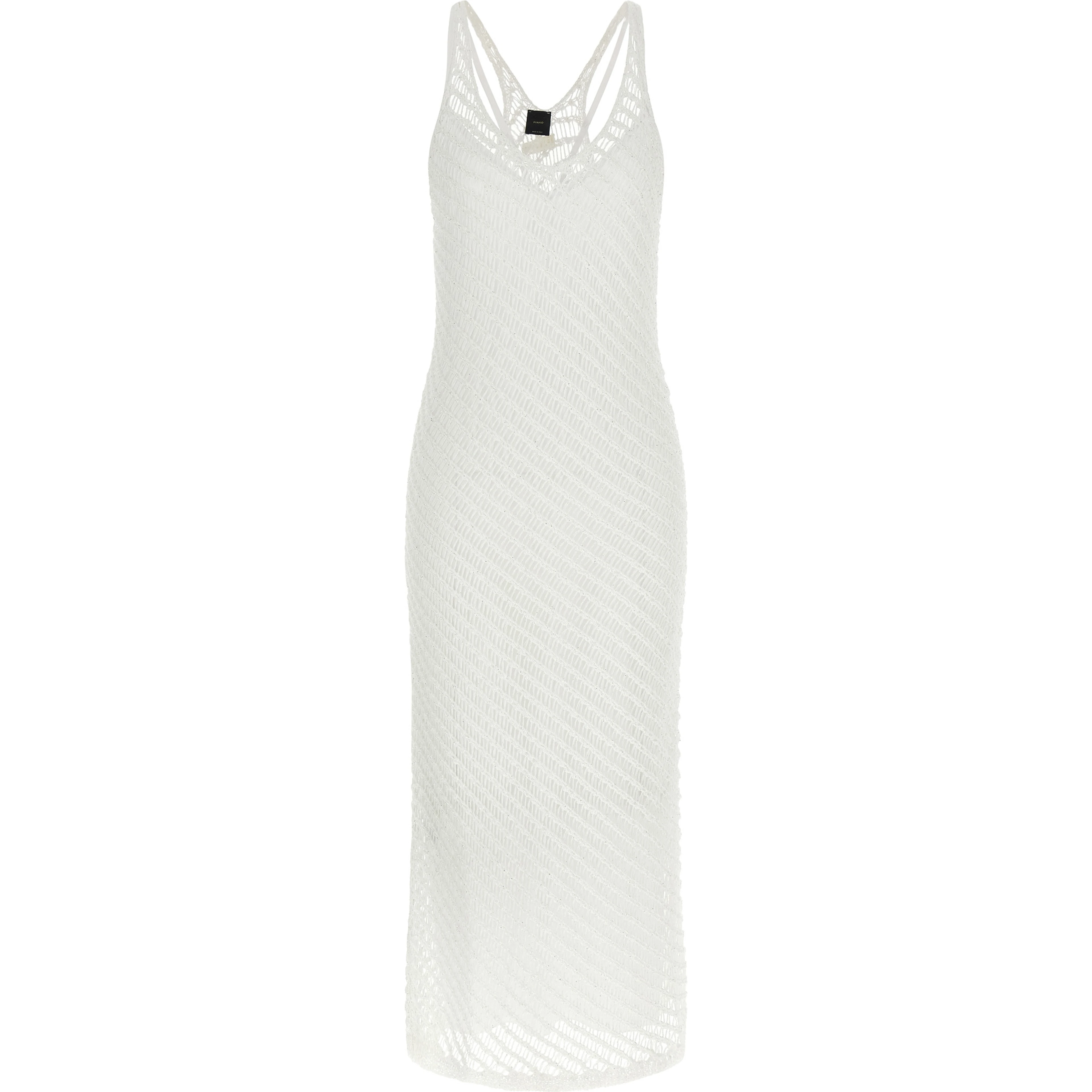 White Polyester Long Dress