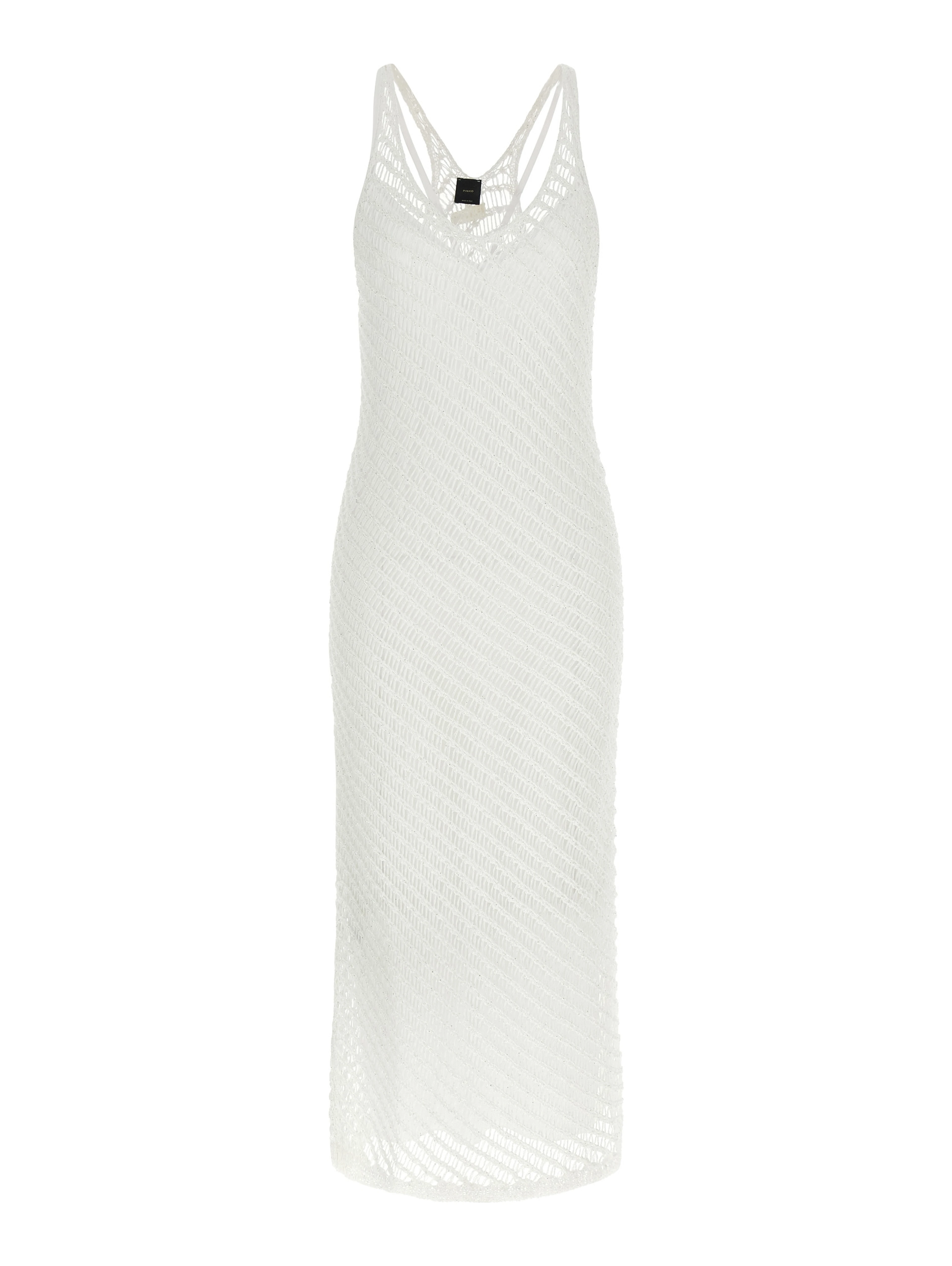 White Polyester Long Dress