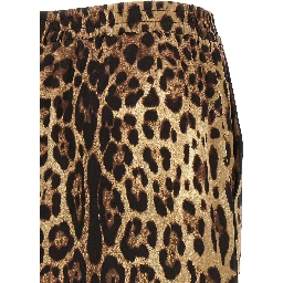 Brown Silk Bermuda Shorts