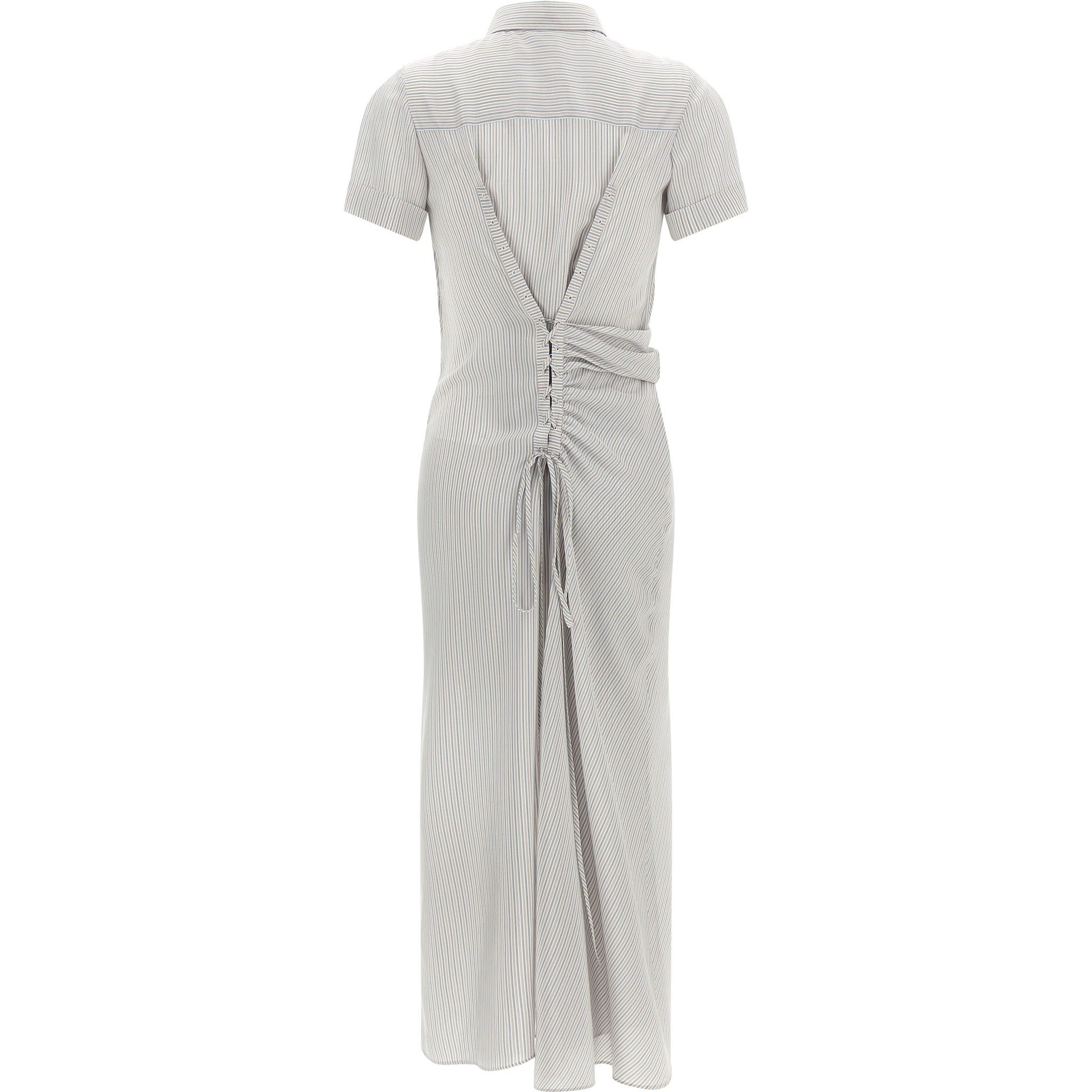 Multicolor Silk Long Dress
