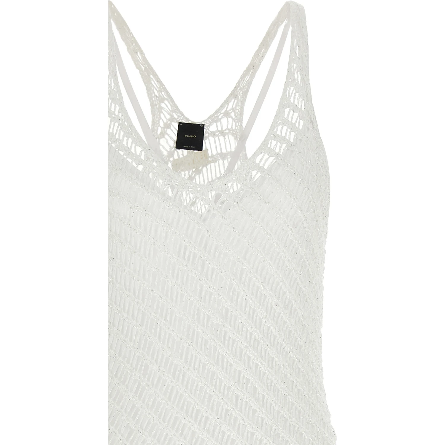 White Polyester Long Dress