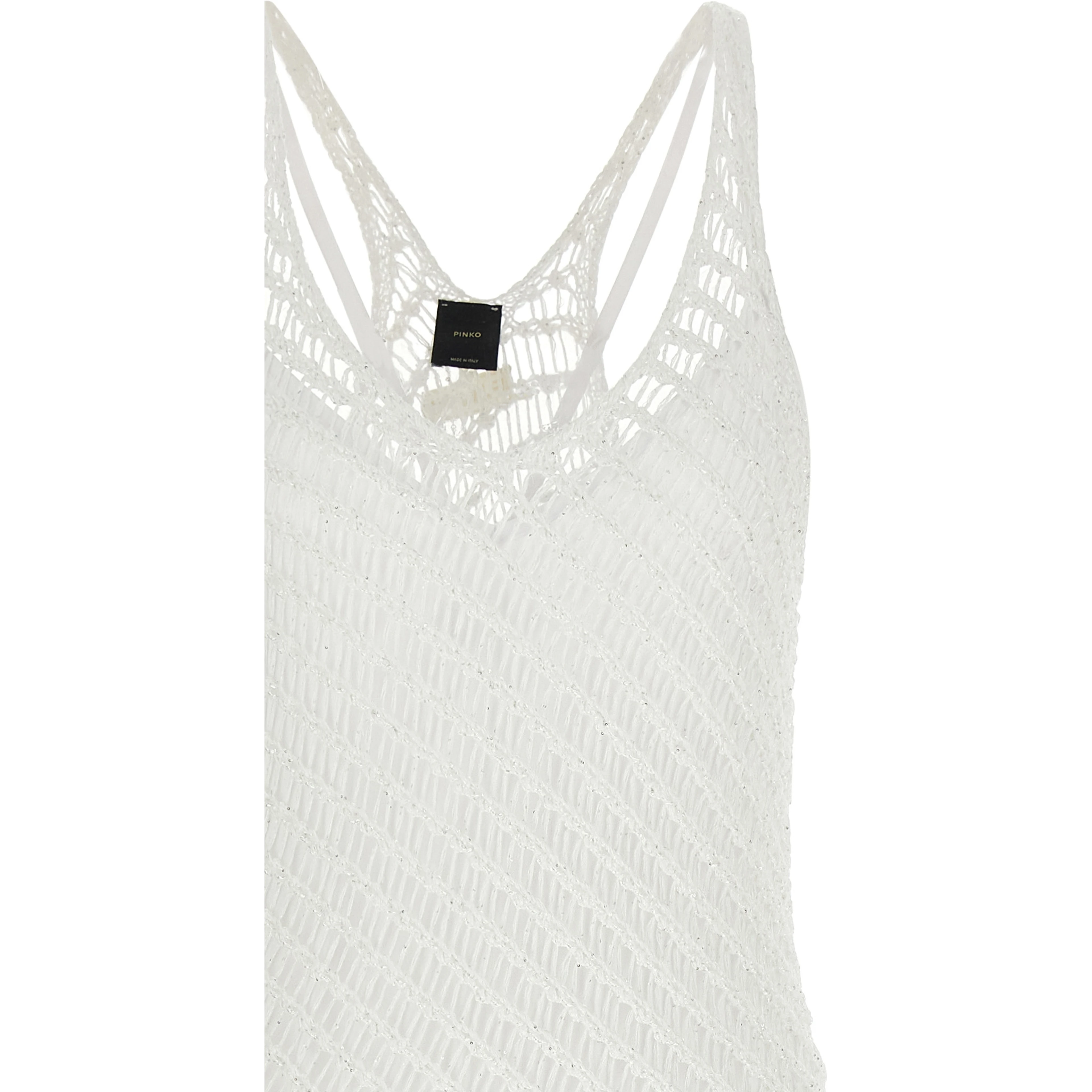 White Polyester Long Dress