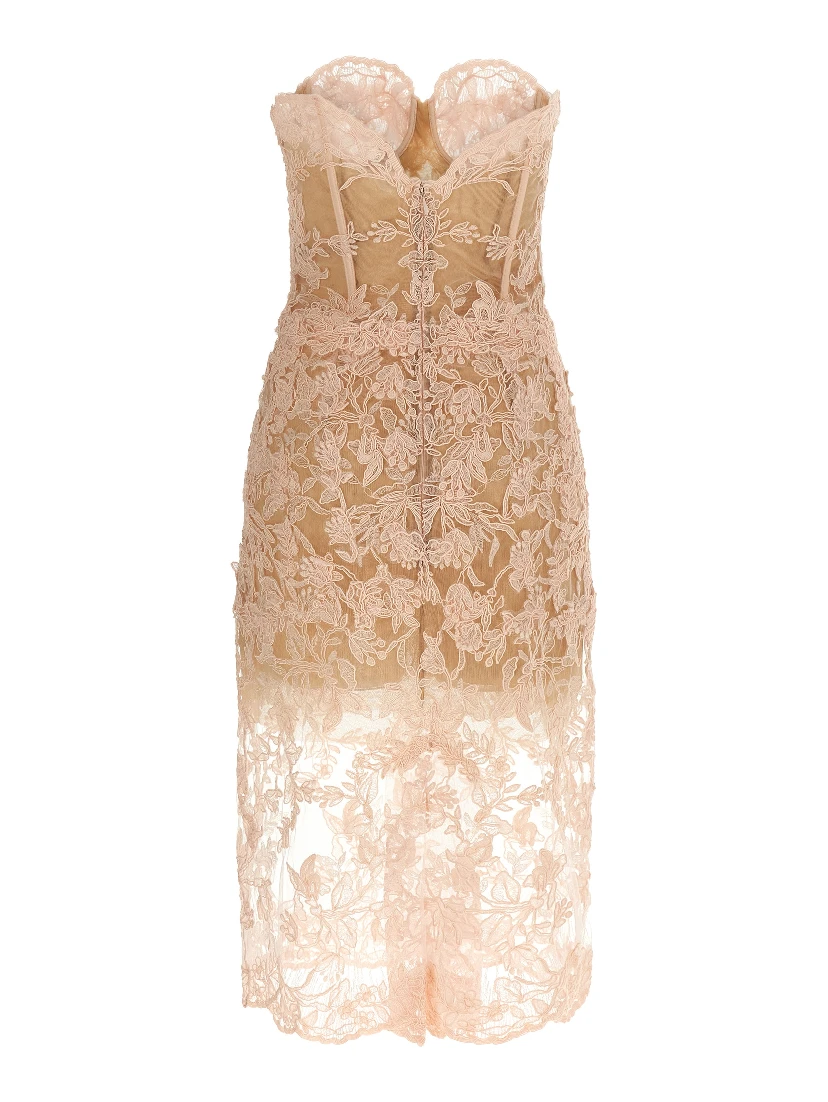 Multicolor Polyester Midi Dress