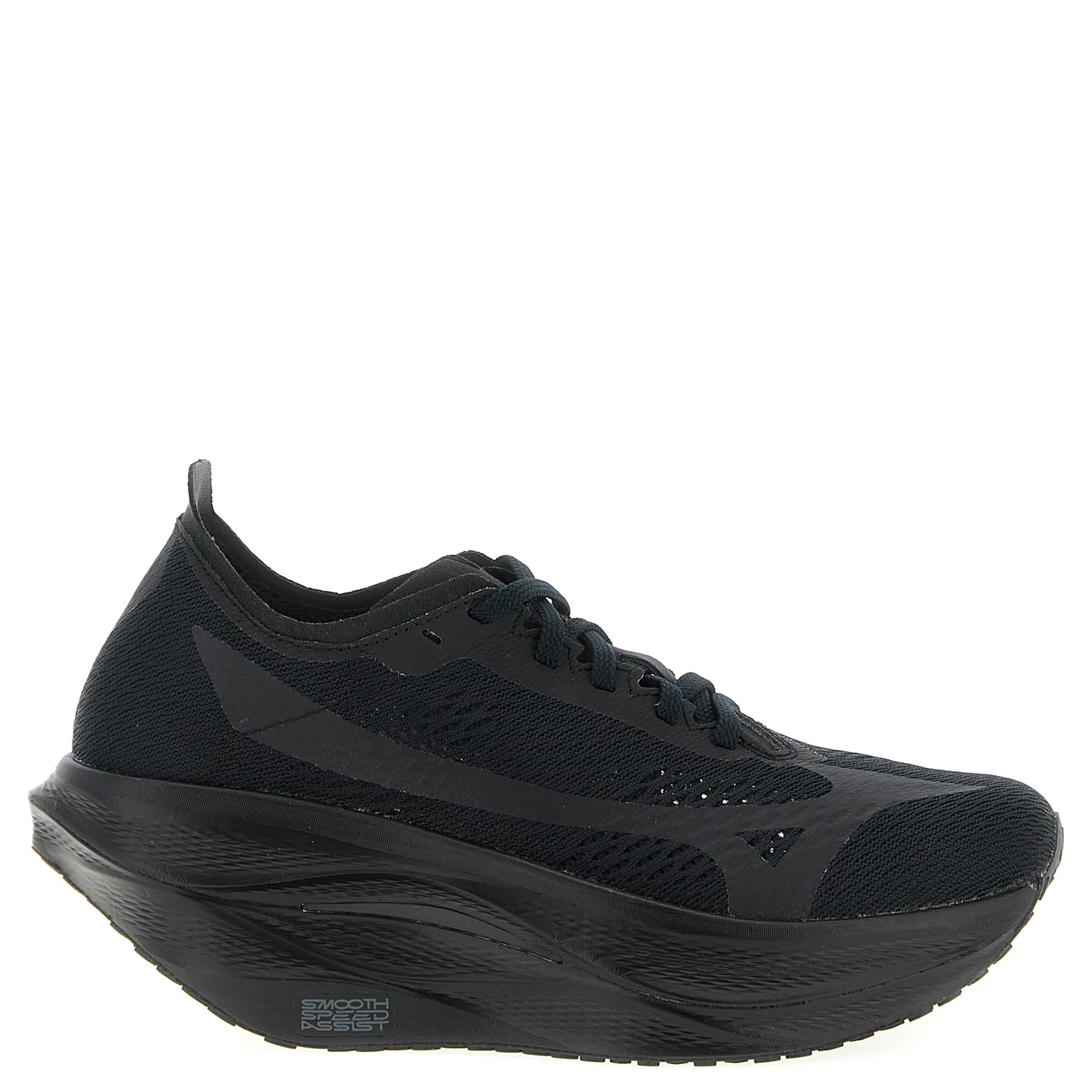 Black Synthetic Athletic Sneakers