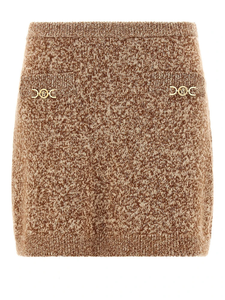 Multicolor Virgin Wool Long Skirt