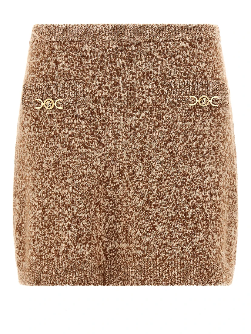 Multicolor Virgin Wool Long Skirt