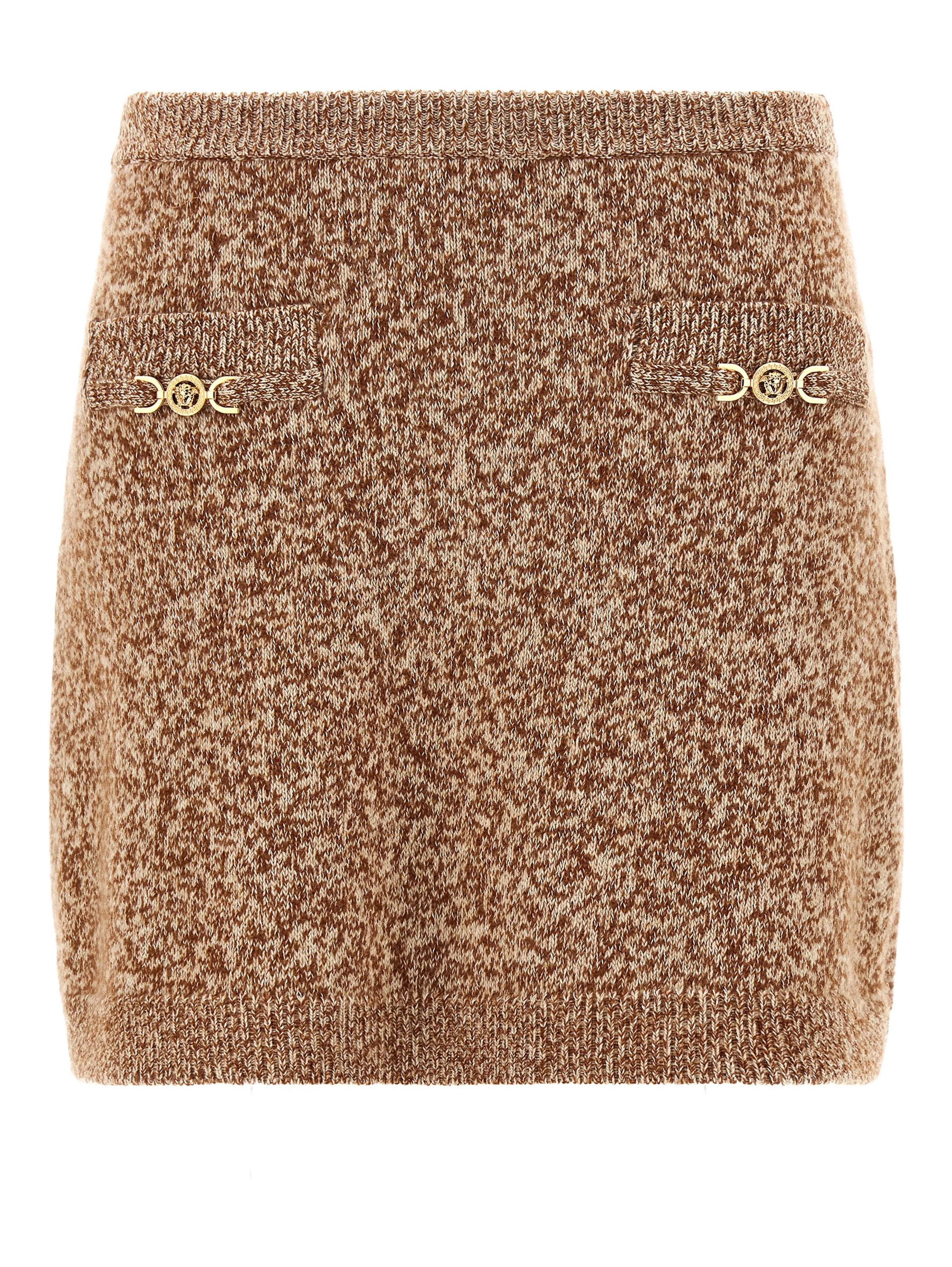 Multicolor Virgin Wool Long Skirt