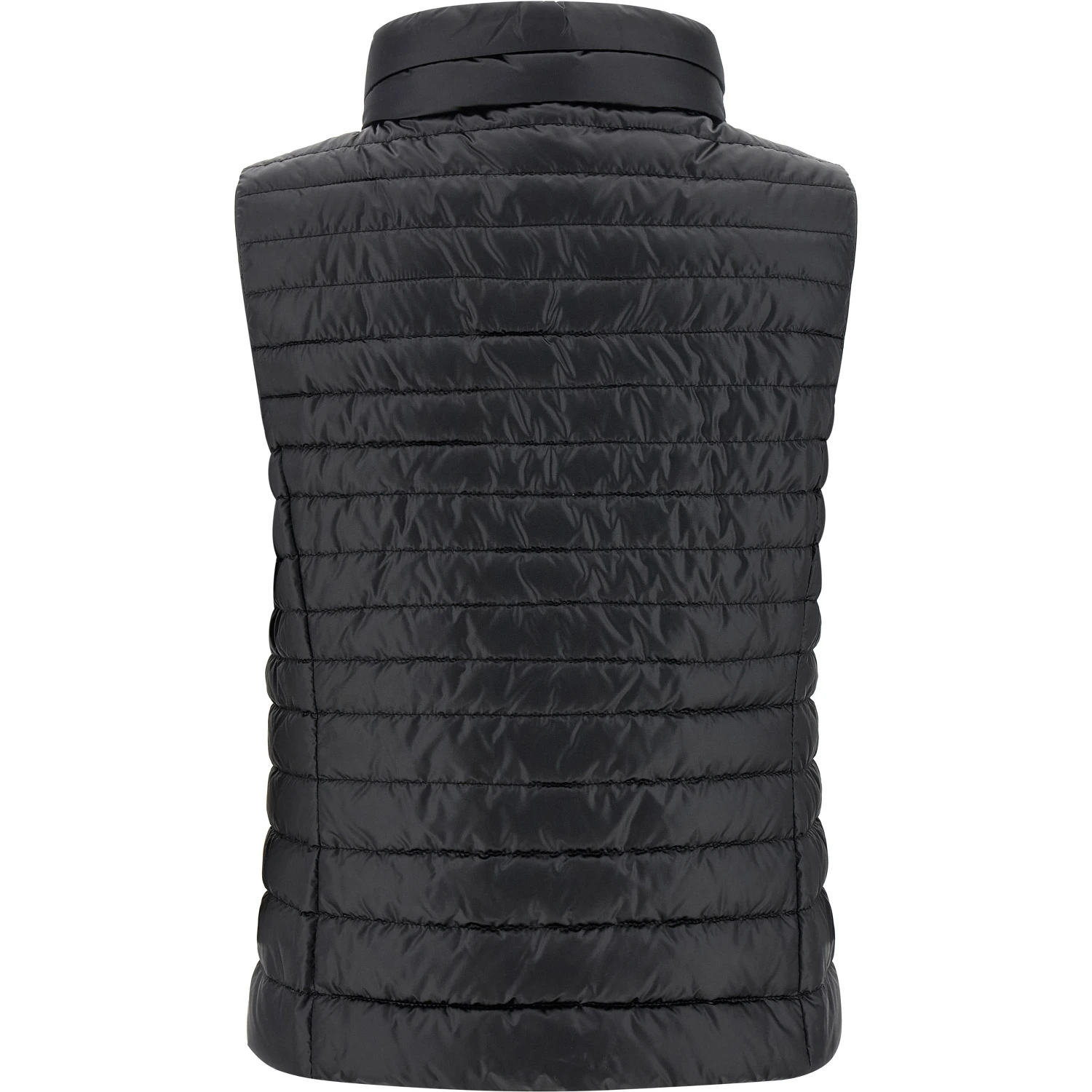 Black Polyester Sleeveless Jacket