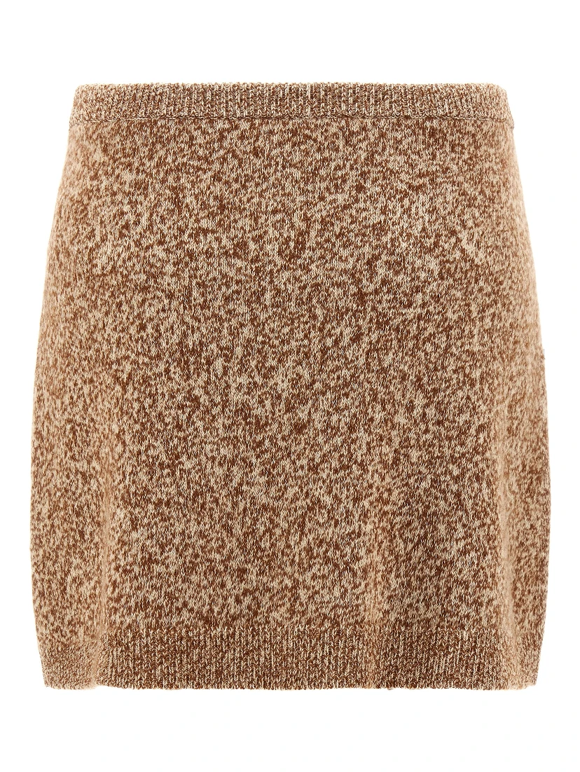 Multicolor Virgin Wool Long Skirt