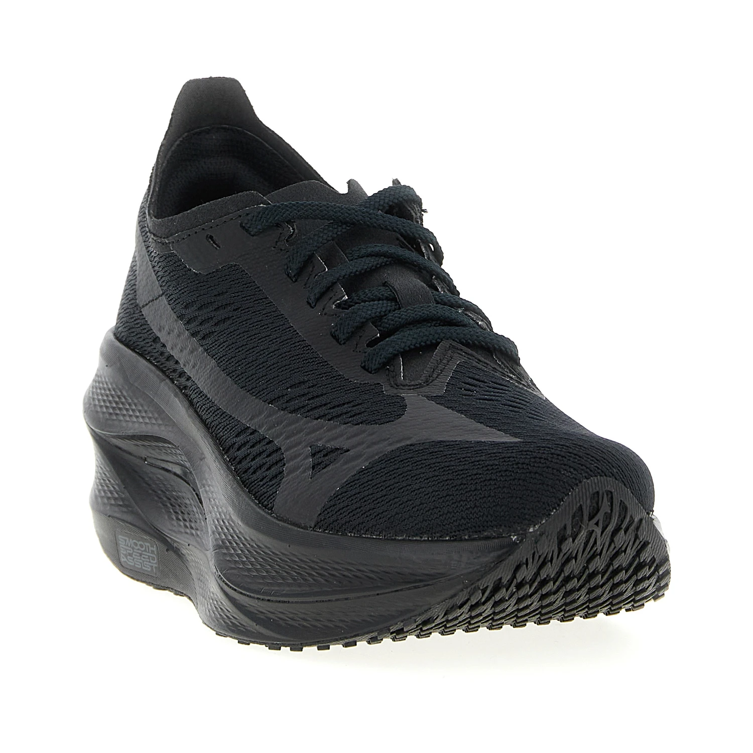 Black Synthetic Athletic Sneakers