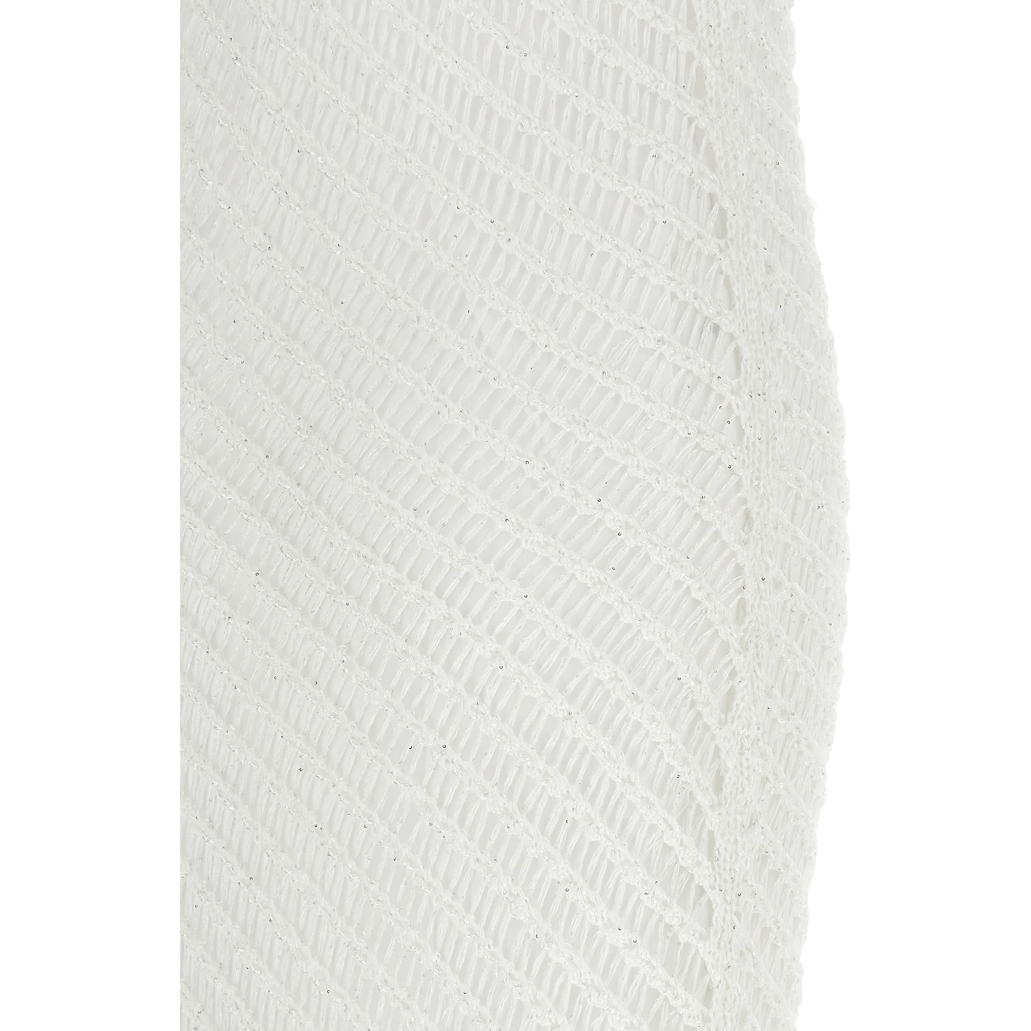White Polyester Long Dress